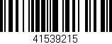 Código de barras (EAN, GTIN, SKU, ISBN): '41539215'