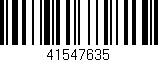 Código de barras (EAN, GTIN, SKU, ISBN): '41547635'