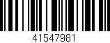 Código de barras (EAN, GTIN, SKU, ISBN): '41547981'