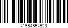 Código de barras (EAN, GTIN, SKU, ISBN): '41554554526'