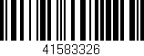Código de barras (EAN, GTIN, SKU, ISBN): '41583326'
