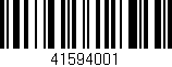 Código de barras (EAN, GTIN, SKU, ISBN): '41594001'