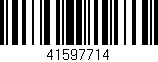 Código de barras (EAN, GTIN, SKU, ISBN): '41597714'