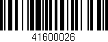 Código de barras (EAN, GTIN, SKU, ISBN): '41600026'