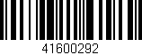 Código de barras (EAN, GTIN, SKU, ISBN): '41600292'