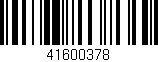 Código de barras (EAN, GTIN, SKU, ISBN): '41600378'