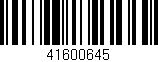 Código de barras (EAN, GTIN, SKU, ISBN): '41600645'