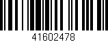 Código de barras (EAN, GTIN, SKU, ISBN): '41602478'