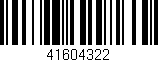 Código de barras (EAN, GTIN, SKU, ISBN): '41604322'