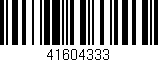 Código de barras (EAN, GTIN, SKU, ISBN): '41604333'