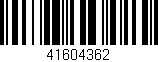 Código de barras (EAN, GTIN, SKU, ISBN): '41604362'