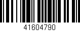 Código de barras (EAN, GTIN, SKU, ISBN): '41604790'