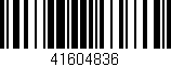 Código de barras (EAN, GTIN, SKU, ISBN): '41604836'