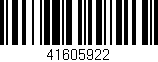 Código de barras (EAN, GTIN, SKU, ISBN): '41605922'