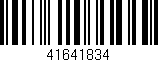 Código de barras (EAN, GTIN, SKU, ISBN): '41641834'