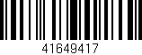 Código de barras (EAN, GTIN, SKU, ISBN): '41649417'