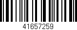 Código de barras (EAN, GTIN, SKU, ISBN): '41657259'