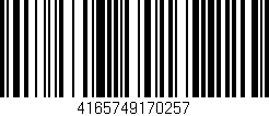 Código de barras (EAN, GTIN, SKU, ISBN): '4165749170257'