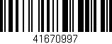 Código de barras (EAN, GTIN, SKU, ISBN): '41670997'