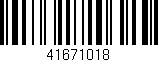 Código de barras (EAN, GTIN, SKU, ISBN): '41671018'