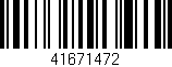 Código de barras (EAN, GTIN, SKU, ISBN): '41671472'