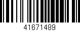 Código de barras (EAN, GTIN, SKU, ISBN): '41671489'