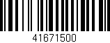 Código de barras (EAN, GTIN, SKU, ISBN): '41671500'