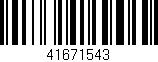 Código de barras (EAN, GTIN, SKU, ISBN): '41671543'
