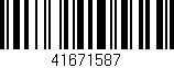 Código de barras (EAN, GTIN, SKU, ISBN): '41671587'