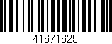 Código de barras (EAN, GTIN, SKU, ISBN): '41671625'