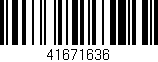 Código de barras (EAN, GTIN, SKU, ISBN): '41671636'