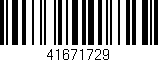 Código de barras (EAN, GTIN, SKU, ISBN): '41671729'