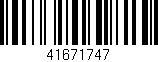 Código de barras (EAN, GTIN, SKU, ISBN): '41671747'