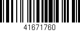 Código de barras (EAN, GTIN, SKU, ISBN): '41671760'