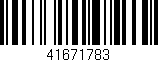 Código de barras (EAN, GTIN, SKU, ISBN): '41671783'