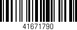 Código de barras (EAN, GTIN, SKU, ISBN): '41671790'
