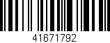 Código de barras (EAN, GTIN, SKU, ISBN): '41671792'