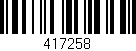Código de barras (EAN, GTIN, SKU, ISBN): '417258'