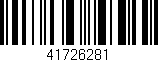 Código de barras (EAN, GTIN, SKU, ISBN): '41726281'