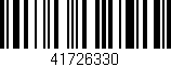Código de barras (EAN, GTIN, SKU, ISBN): '41726330'