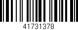 Código de barras (EAN, GTIN, SKU, ISBN): '41731378'