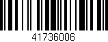Código de barras (EAN, GTIN, SKU, ISBN): '41736006'