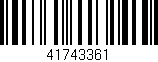 Código de barras (EAN, GTIN, SKU, ISBN): '41743361'