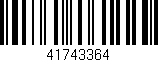 Código de barras (EAN, GTIN, SKU, ISBN): '41743364'