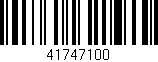 Código de barras (EAN, GTIN, SKU, ISBN): '41747100'
