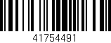 Código de barras (EAN, GTIN, SKU, ISBN): '41754491'