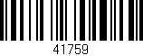 Código de barras (EAN, GTIN, SKU, ISBN): '41759'