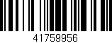 Código de barras (EAN, GTIN, SKU, ISBN): '41759956'