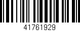 Código de barras (EAN, GTIN, SKU, ISBN): '41761929'
