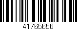 Código de barras (EAN, GTIN, SKU, ISBN): '41765656'
